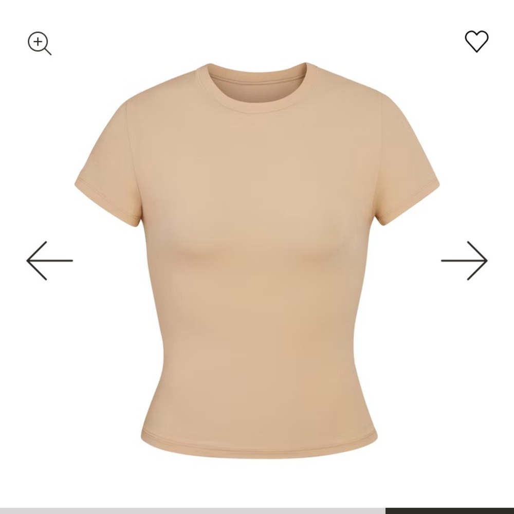 Skims Nude Fits Everybody Spandex T-shirt in Clay